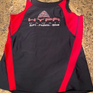 Hypr Rash Guard Size Medium Black/Red